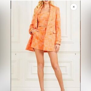 Marciano Orange Tweed Blazer & Suit Jacket - Size M (6)
